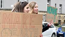 Protestující studenti středních škol v Olomouci