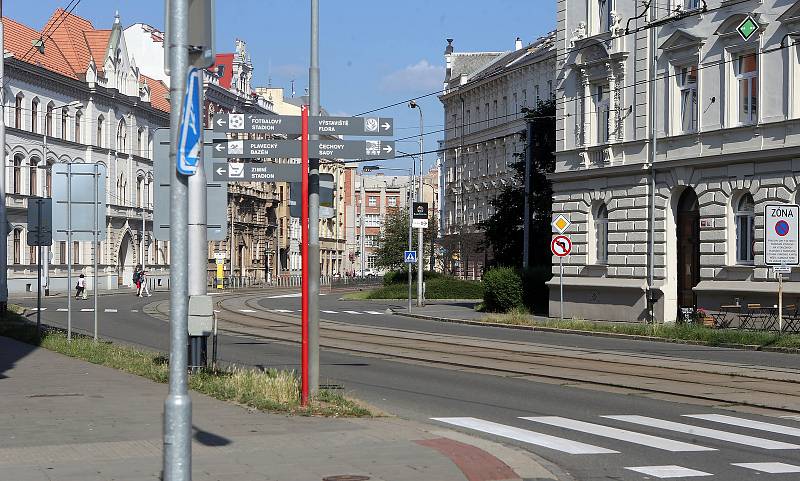 Palackého ulice v centru Olomouce