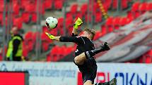 Fotbalové utkání HET ligy mezi celky SK Slavia Praha a SK Sigma Olomouc 11. března v Praze. Michal Reichl.