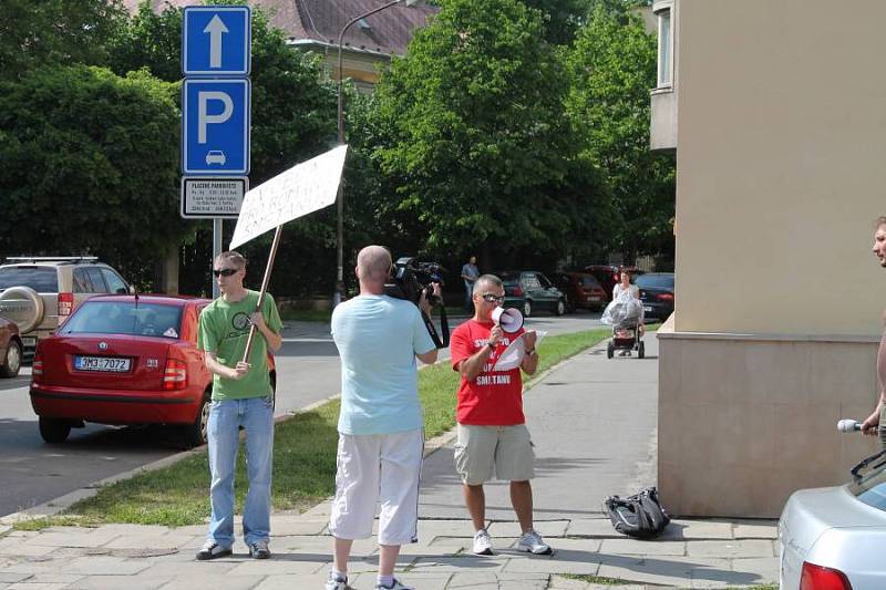 Protest proti věznění Romana Smetany v Olomouci