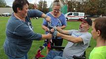 Handicap rally na atletickém stadionu v Olomouci