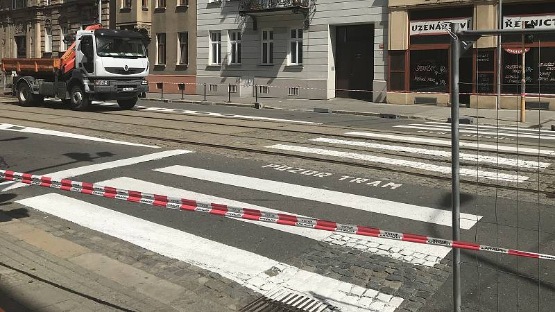 Uzavírka části Palackého ulice v Olomouci od 29. června 2019
