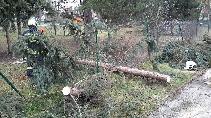 Následky silného větru v Olomouckém kraji, 5. 2. 2020