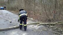 Následky silného větru v Olomouckém kraji. 24. února 2017