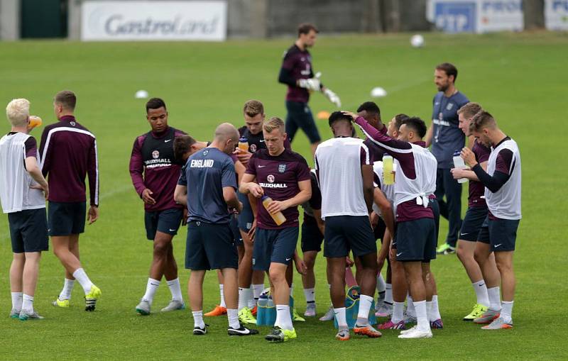 Poslední ladění na Euro U21 - anglická reprezentace v tréninkvém areálu Sigmy v Olomouci - Řepčíně