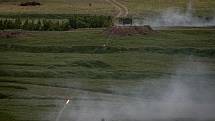 Terče na střelnici při mediálním dnu při testování bojových vozidel pěchoty (BVP) z tendru pro českou armádu ve vojenském prostoru Libavá, 27. května 2021.