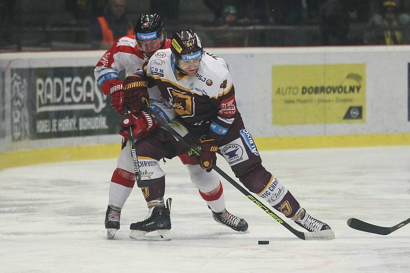 Zápas 52. kola hokejové extraligy HC Dukla Jihlava - HC Olomouc 4. března v Jihlavě.