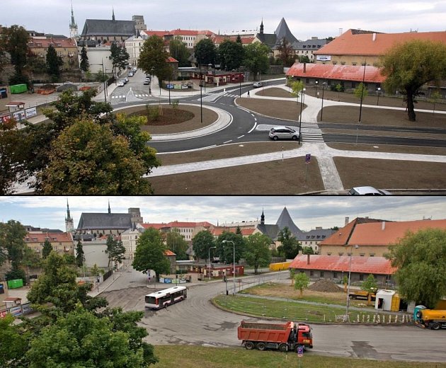 Otevření nové okružní křižovatky se ve čtvrtek před polednem dočkali řidiči projíždějící ulicemi Dobrovského, Na Střelnici a Studentská.