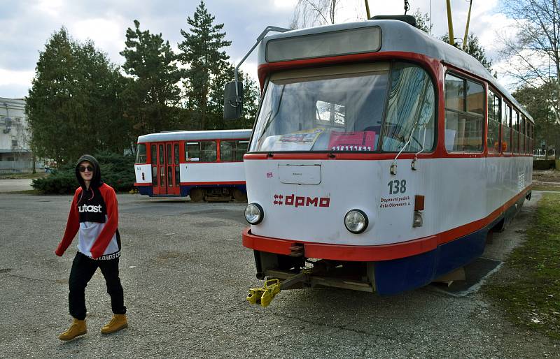 Tramvaje typu T3 u Plaveckého stadionu v Olomouci