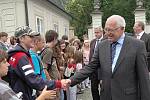 Prezident Václav Klaus na návštěvě Náměště na Hané