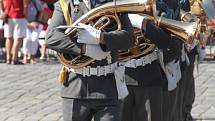 Přehlídka vojenských hudeb na Horním náměstí v Olomouci