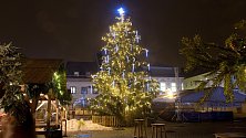 Vánoční strom na náměstí ve Šternberku. Ilustrační foto