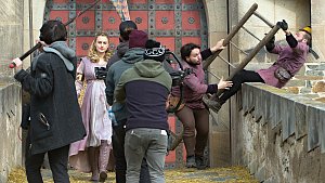 Natáčení pohádky Princezna zakletá v čase na hradě Bouzov.