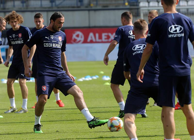 Trénink české fotbalové reprezentace na Andrově stadionu před zápasem s Černou Horou. Martin Doležal