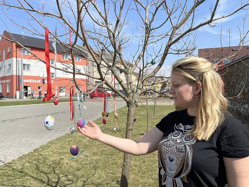 Velikonoční výzdoba ve Velkém Týnci, 1. dubna 2021