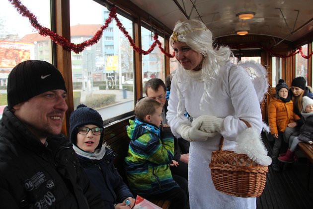 Mikulášská jízda tramvají v sobotu 7. prosince 2019 v Olomouci