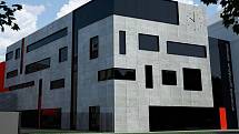 Vizualizace dostavby Slovanského gymnázia v Olomouci