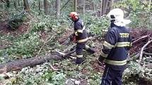 Následky čtvrteční odpolední bouřky v Olomouckém kraji