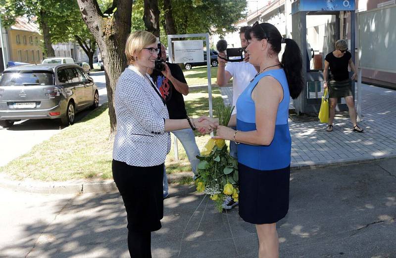 Otevření hřiště v Bystročicích se zúčastnila i ministryně pro místní rozvoj Karla Šlechtová.