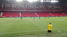 Olomoucká Sigma při tréninku na stadionu Sevilly FC