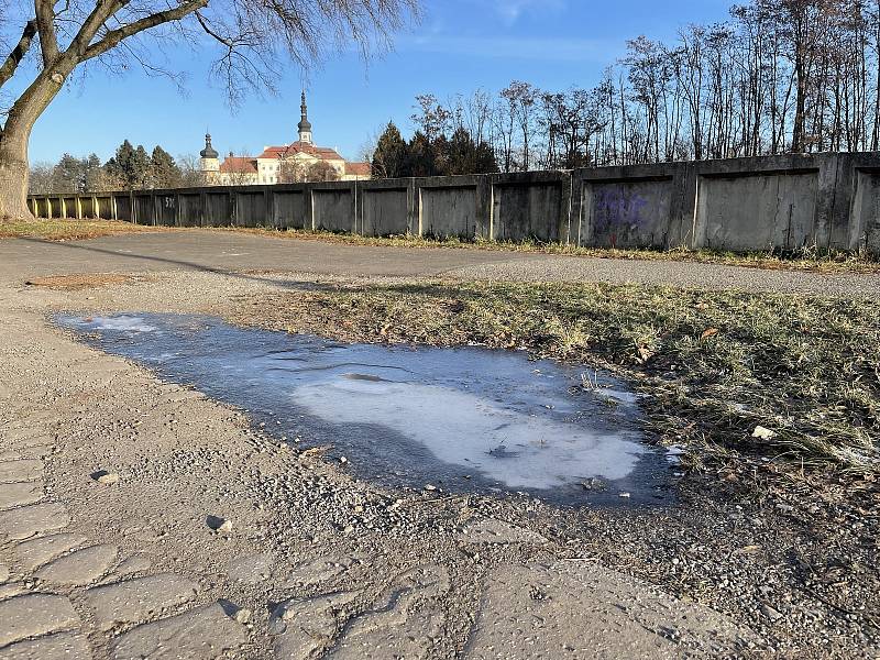 Mráz v Olomouci. 26. prosince 2021