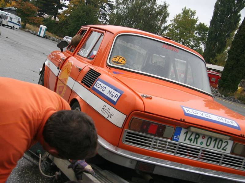 Příprava na Rally Jeseníky ve Šternberku