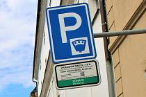 Parkování v zóně B - historické centrum Olomouce mimo Horního a Dolního náměstí a okolních ulic (zóna A)