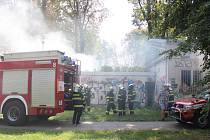  Požár v pavilonu vedle školky v olomouckých Bezručových sadech