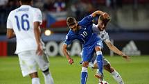 Anglie proti Itáli. Euro U21 na Andrově stadionu v Olomouci