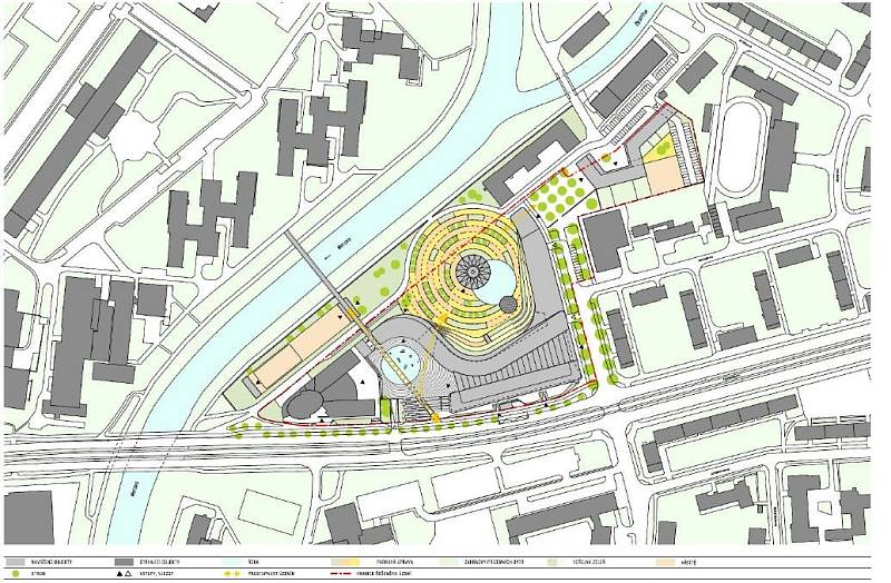 Vizualizace nového komplexu BEA centra u třídy Kosmonautů v Olomouci