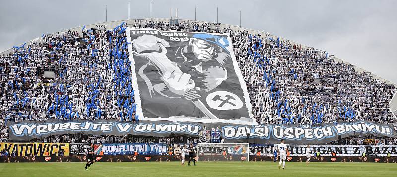 Finále fotbalového poháru MOL Cupu: FC Baník Ostrava - SK Slavia Praha, 22. května 2019 v Olomouci. Fanoušci Baníku.