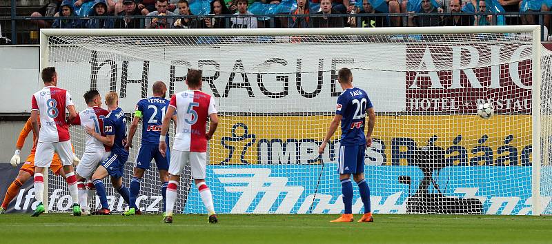 SK Sigma - Slavia Praha. první gól Slavie