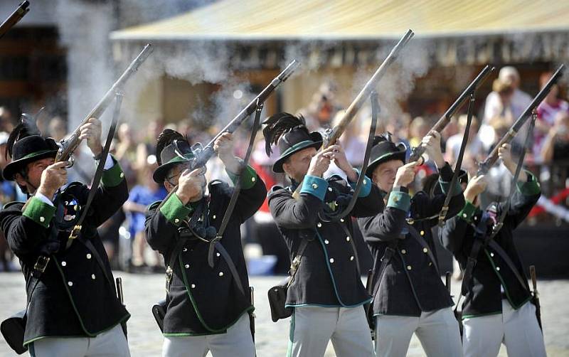 Oslavy maršála Radeckého na Horním náměstí v Olomouci