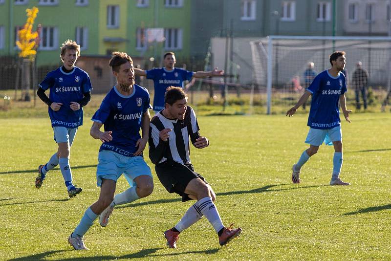 Hodolany (v pruhovaném) porazily Šumvald 4:1