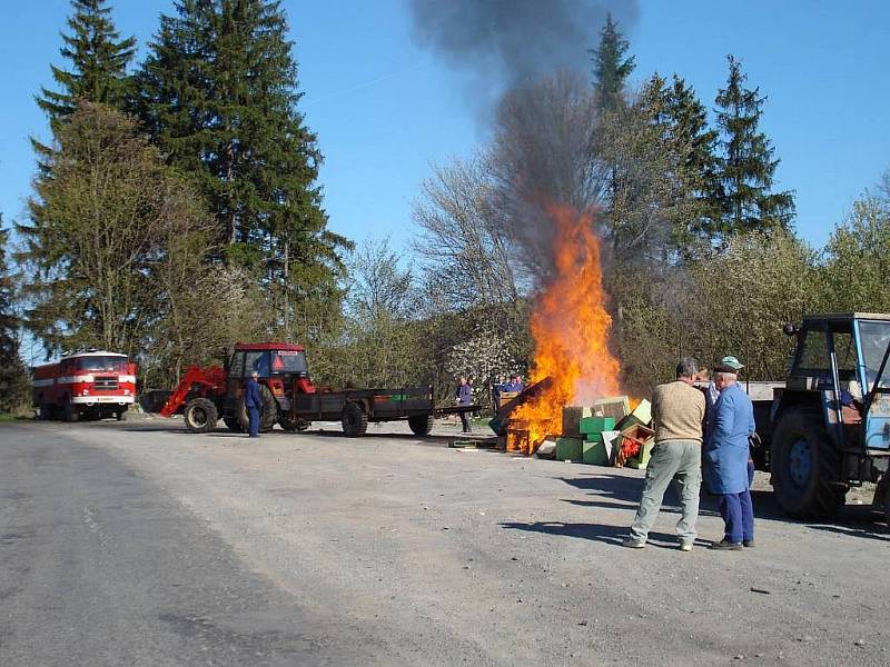 Akce dobrovolných hasičů v Domašově nad Bystřicí