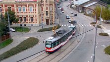 Křižovatku Litovelské ulice, třídy Míru, Dvořákovy a ulice Na Šibeníku v Olomouci zavře oprava tramvajových kolejí