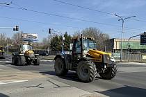 Protestní jízda sedláků v Olomouci, 20. března 2024