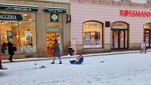 Zasněžená Olomouc 16. ledna 2018