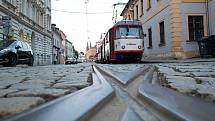 Tramvaje v Sokolské ulici v Olomouci.