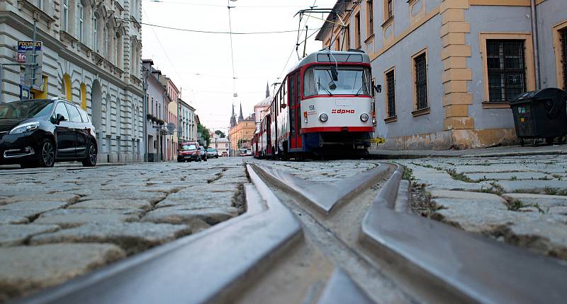 Tramvaje v Sokolské ulici v Olomouci.