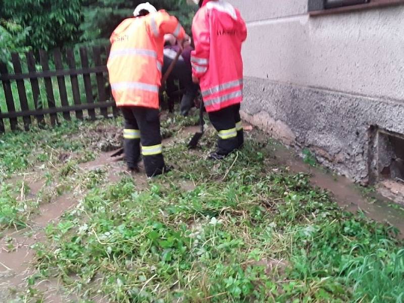 Následky vydatných srážek v Olomouckém kraji, 29. června 2020