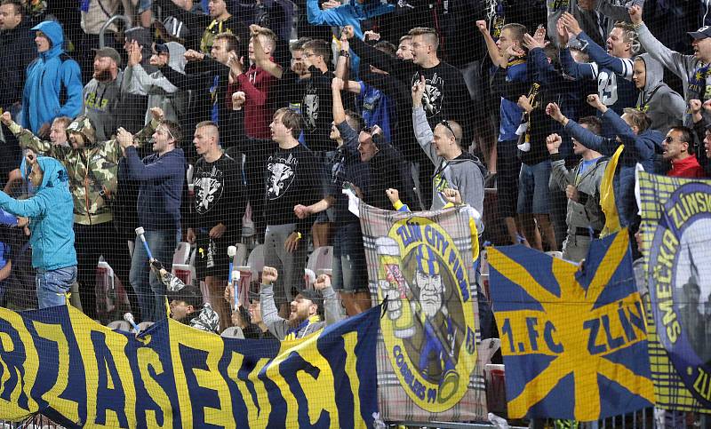 Zápas Evropské ligy FC FASTAV Zlín - FC Sheriff Tiraspol na Andrově stadionu v Olomouci