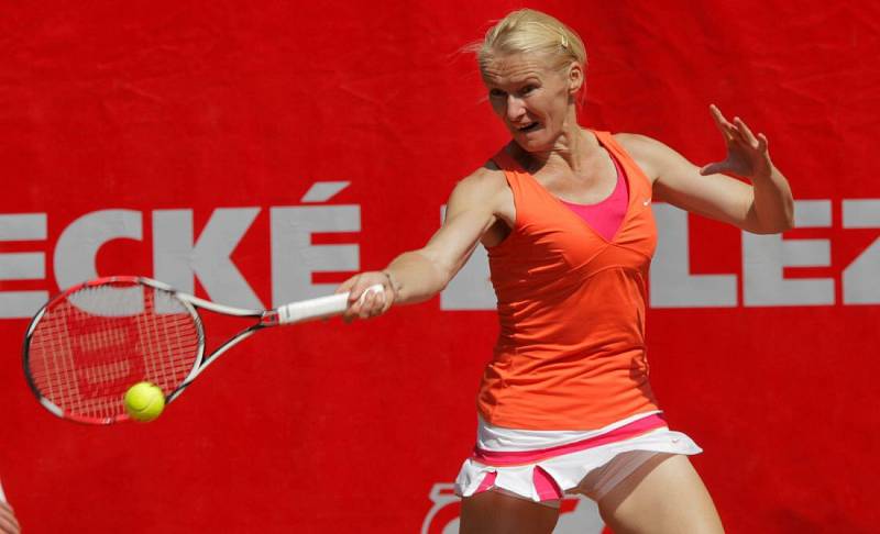 Jana Novotná na tenisové exhibici při Czech Open v Prostějově v roce 2011