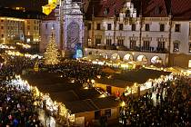 Rozsvícení vánočního stromu na Horním náměstí v Olomouci, 22. 11. 2019