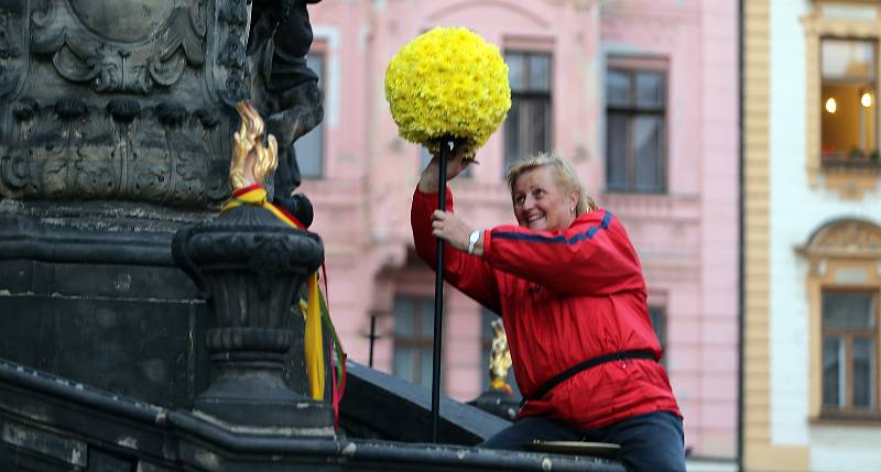 Výzdoba olomouckých památek v rámci výstavy podzimní Flora 2019