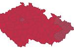 Aktualizovaný semafor. Olomoucký kraj byl přeřazen do červené - třetí stupeň pohotovosti.