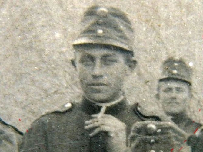 Jan Kakáč na vojně v rakouské uniformě