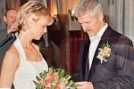 Svatba Petra Pavla a Evy Zelené na olomoucké radnici 9. prosince 2004.