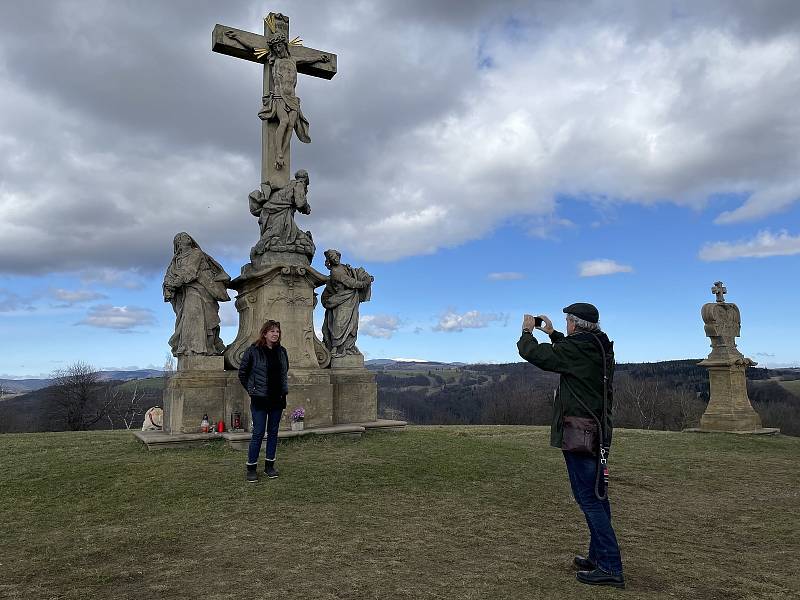 Křížová cesta v Rudě nad Dlouhou Loučkou na Olomoucku, 2. dubna 2021