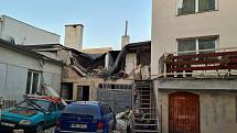 Výbuch v domě v centru Litovle, 25. září 2021